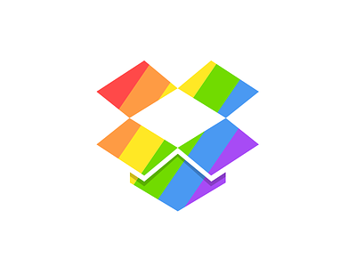Dropbox Pride dropbox glyph logo pride rainbow