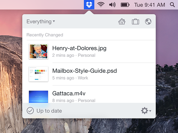 Dropbox Yosemite by Adam Polselli for Dropbox Design on