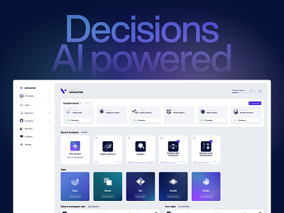 DeOS – AI powered business app ai app ui ux