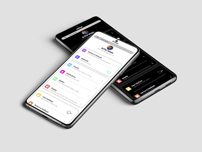 Mobile Settings User Interface adobe xd app design arifulislamblue best uxui designer design interface mobile settings mobile settings user interface product design settings ui ux uxui uxui peoduct design