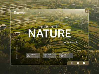 Traveler_ Website Landing Page landingpage nature nature lover traveler web design travelling trip web design websites