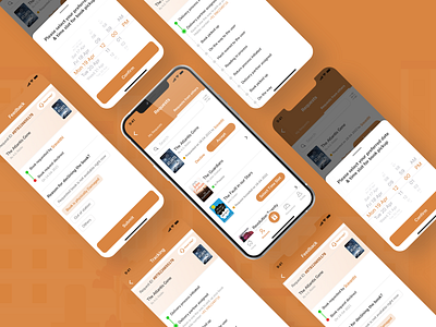 Requests Screens app app design bookapp branding calendar design feedback interfacedesign logo minimal mobile mobileapp new requests tracking trend trending ui userinteface ux