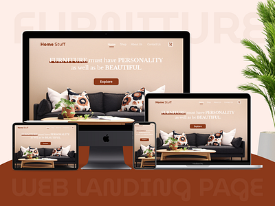 Landing Page branding color design ecommerce fashion furniture homepage interfacedesign landing page design landingpage logo minimal new responsive trending ui ux weblayout website websitedesign