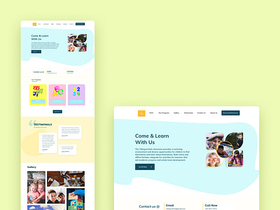 Kids School website Landing Page