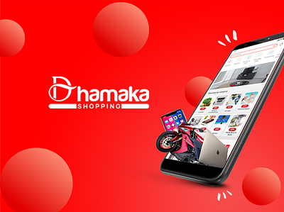 Dhamaka Shopping A Leading E-commere in Bangladesh app designer branding design ecommerce graphic design illustration logo photoshop ui