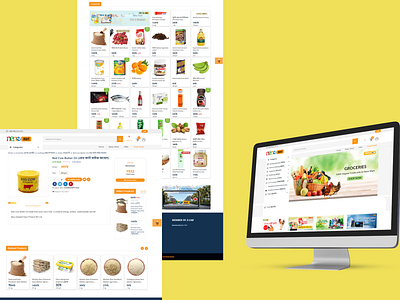 A Grocery E-Commerce app designer app ux branding design ecommerce photoshop ui uiux web page design website website design
