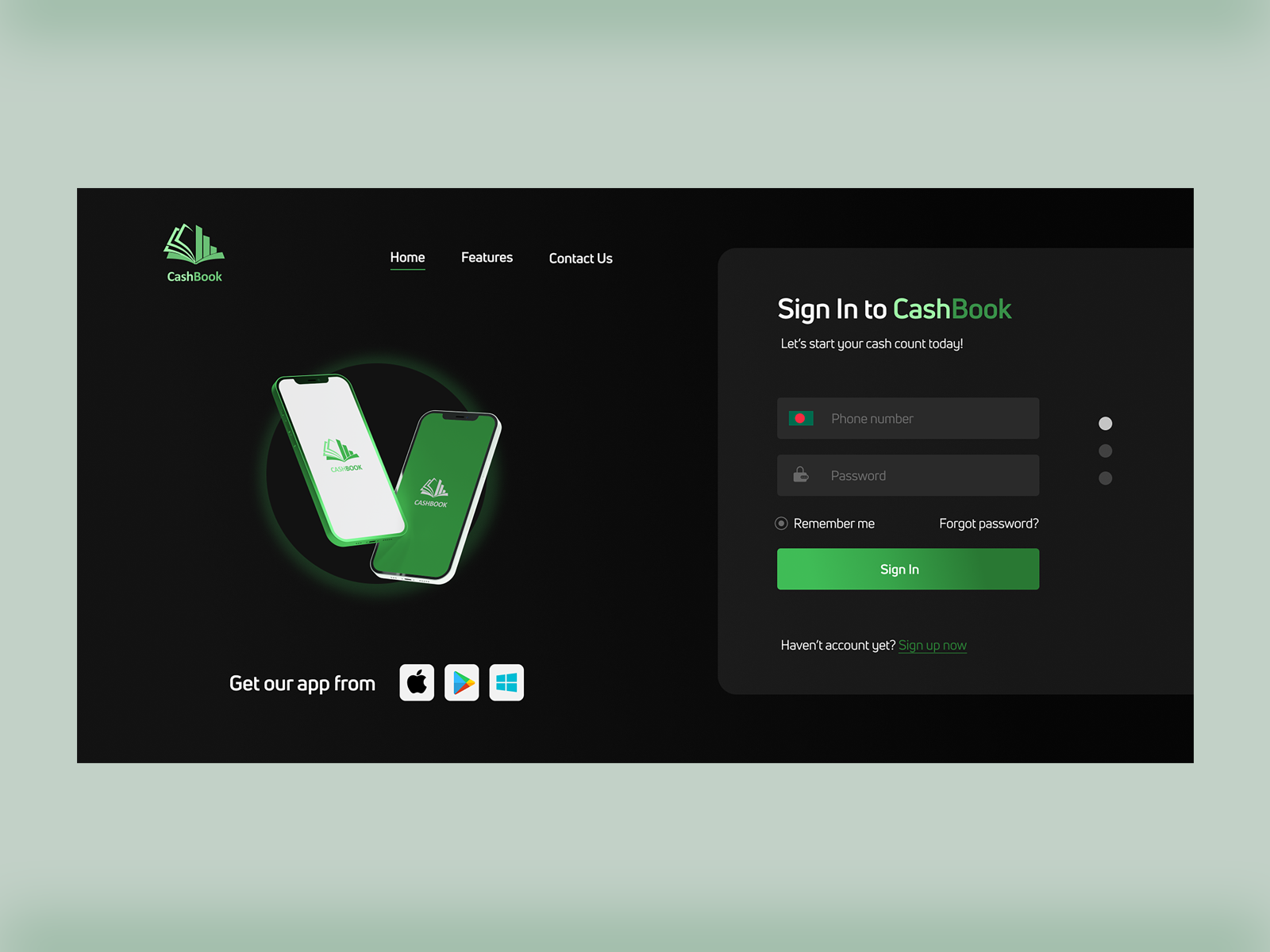 Dark Theme Landing Page by Numaan Hussain on Dribbble