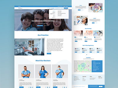 Web Landing Page For Dental Clinic app designer app ux branding clinic dental design graphic design photoshop ui user experiance ux web website