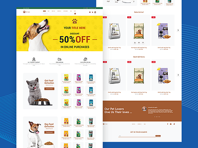 Landing Page For Pet Food Online Shop