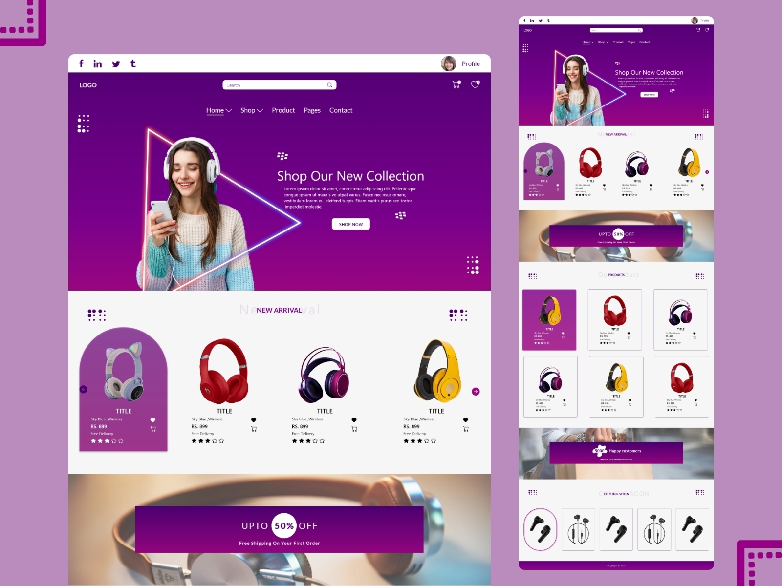 Mobile Accessories Website By Shilpa P. On Dribbble