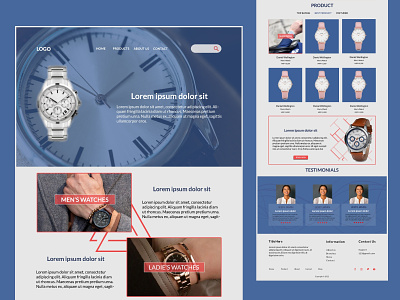 Wrist Watch Web Design app design graphic design likeit ui ux webpage wristwatch
