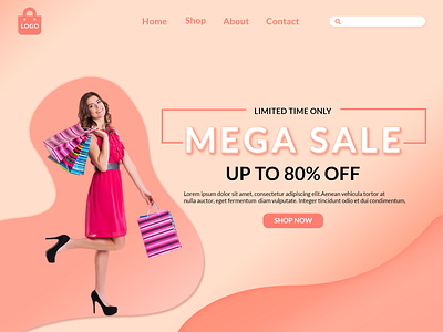 E-commerce online shopping landing page app bussiness design designer ecommercewensite graphic design offer onlineshoppingapp photoshop post sale shopping socialmedia ui uidesign ux uxdesign webdesign xd