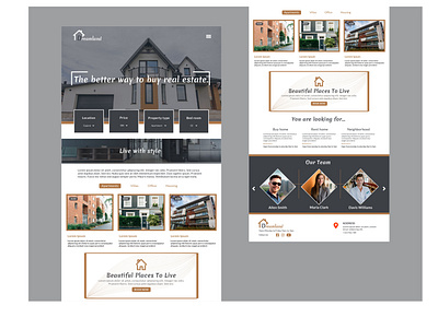 Real Estate Web Template graphic design graphics homesales marketing socialmediamarketing uidesign uxdesign web templates