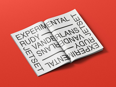 SPECIMEN HELVETICA // EXPERIMENTAL JETSET