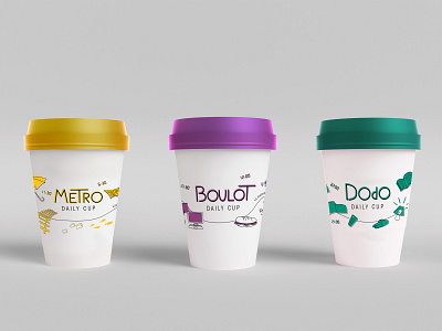 PACKAGING // DAILY CUPS design illustration logo packaging vector