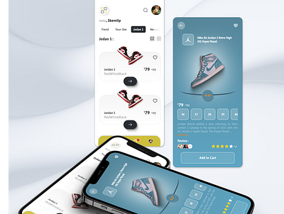 Jordan 3d app design ui ux