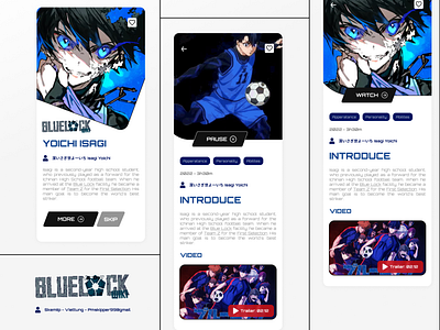 Movie|Anime|Blue Lock app branding design graphic design ui ux vector