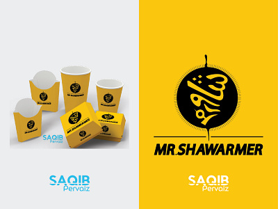 Mr Shawarma Logo Restaurants branding graphic design logo