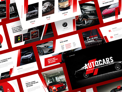 Autocars - Car Dealer Automotive Presentation Template creative slide garage powerpoint template presentation template showroom