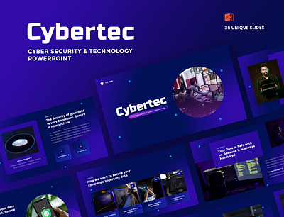 Cybertec - Cyber Security & Technology Presentation Template business powerpoint creative slide crypto cyber security data center it solution network powerpoint template presentation presentation template software development startup technology