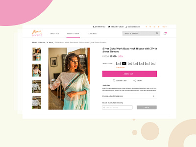 House of Blouse_Ready to Shop blouse branding agency customize fashion design illustration models products revamp shopping website design women