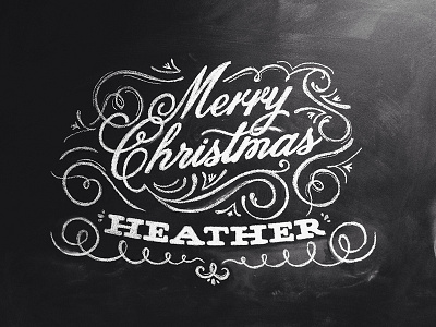 Chalkboard Christmas black chalkboard christmas edmonton flourish hand lettering typography white