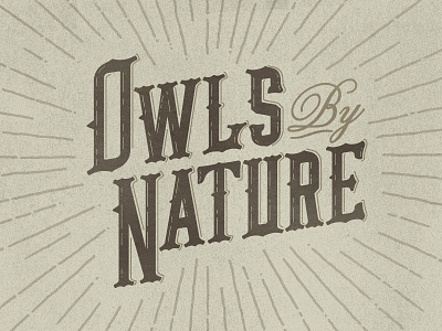 Owls By Nature custom edmonton lines logo music nature owls rays typography