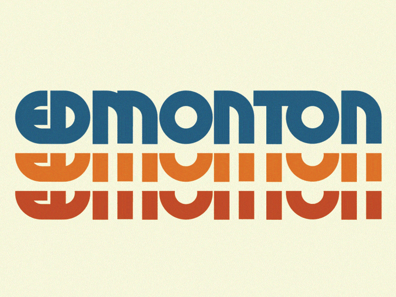 Edmonton! 70s alberta animated edmonton retro typography vintage