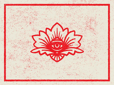 Tried to make something, ended up with another thing edmonton eye flower halftone lotus mystic red texture yoga
