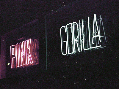 Pink Gorilla Neon Sign