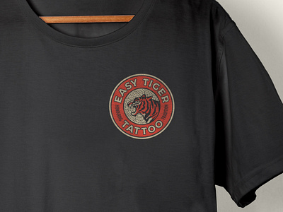 East Tiger Shirt alberta apparel canada dots edmonton tattoo texture tiger tshirt typography vintage