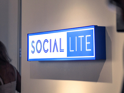 Social Lite Sign alberta brand canada design edmonton identity logo sign signage signage design vector