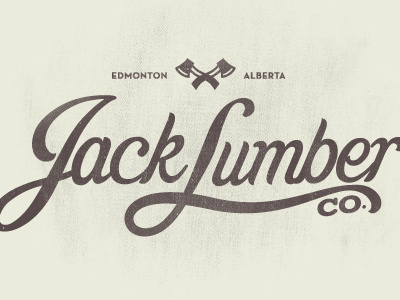Jack Lumber Co. alberta axe brown co denim edmonton jack logo lumber off white texture typography vintage