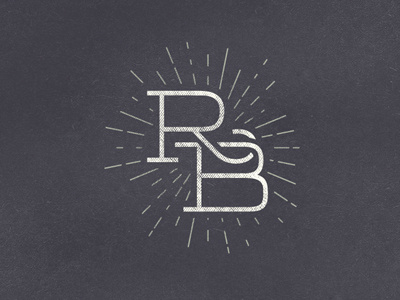 Rb b black lines monogram r rays texture