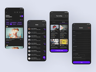 Marketplace App Design crypto mobile app nft ui