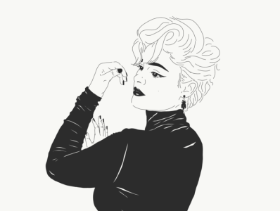 Stefania Ferrario adobe blackandwhite design illustration portrait illustration woman illustration women empowerment