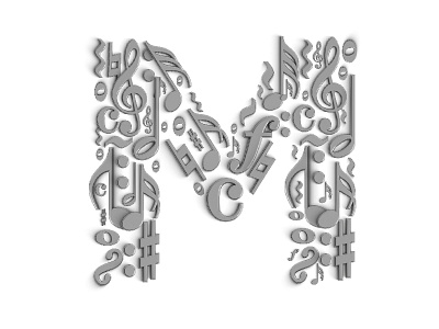 M for Music! alphabets designinspiration handmadetype leaves lettering thedesignfix thedesigntip thegraphicdesigncentral type typespire typography typophile