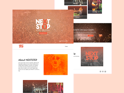 Music Festival Landing Page design ui