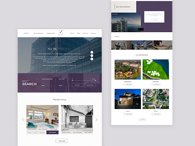 Real Estate Website design ui ux