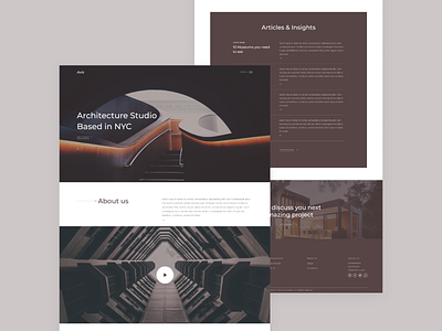 Architecture Studio Website design ui ux