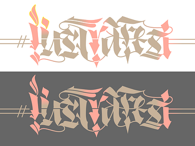lustrafest calligraphy lettering lustra lustrafest vector