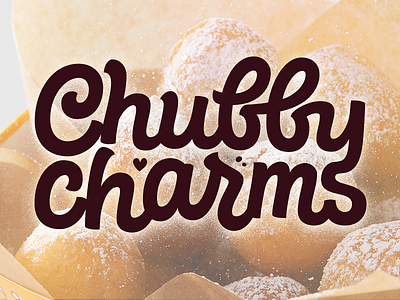 Chubby Charms cafe calligraphy cute food lettering letterwork script tasty type typography