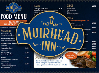 Muirhead Inn logo designed by G3 Creative creativeagency g3 creative graphicdesigners logo design scotland logotype menudesign