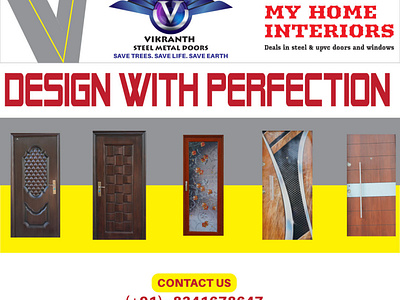 My Home Interiors | Vikrant Steel Metal Doors In Vijayawada door doors interior interiors upvc window windows