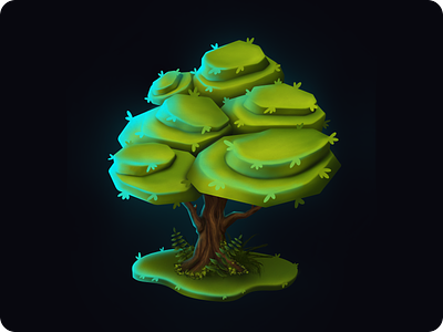 Tree in 3D style