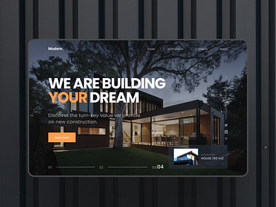 Landing page for building company design figma landing page ui website