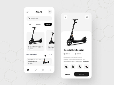 Electric Bike or Scooter Shop - Mobile App