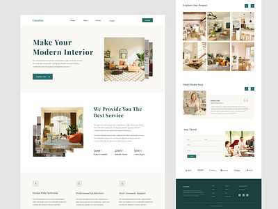 Interior Design Website by Nasir jamshed 🥇 on Dribbble