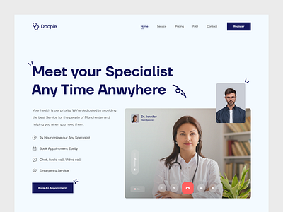 Medical Website Landing Page Design animation appointment booking branding clinic consultation doctor app doctor appointment find doctor healthcare helth hospital landing page medical medical website medicine motion graphics online medical ui ui design web design