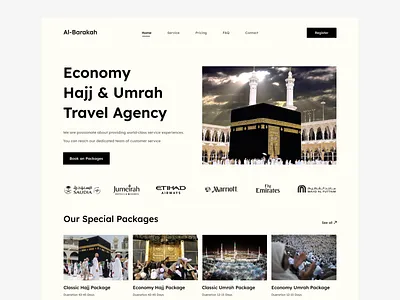 Hajj & Umrah Agency Website agency landing page animation booking charity website landing page hajj hajj and umrah hajj and umrah package islam islamic platform islamic travel agency islamic website landing page muslim website popular religious website travel agency travel and tour website ui umrah web design